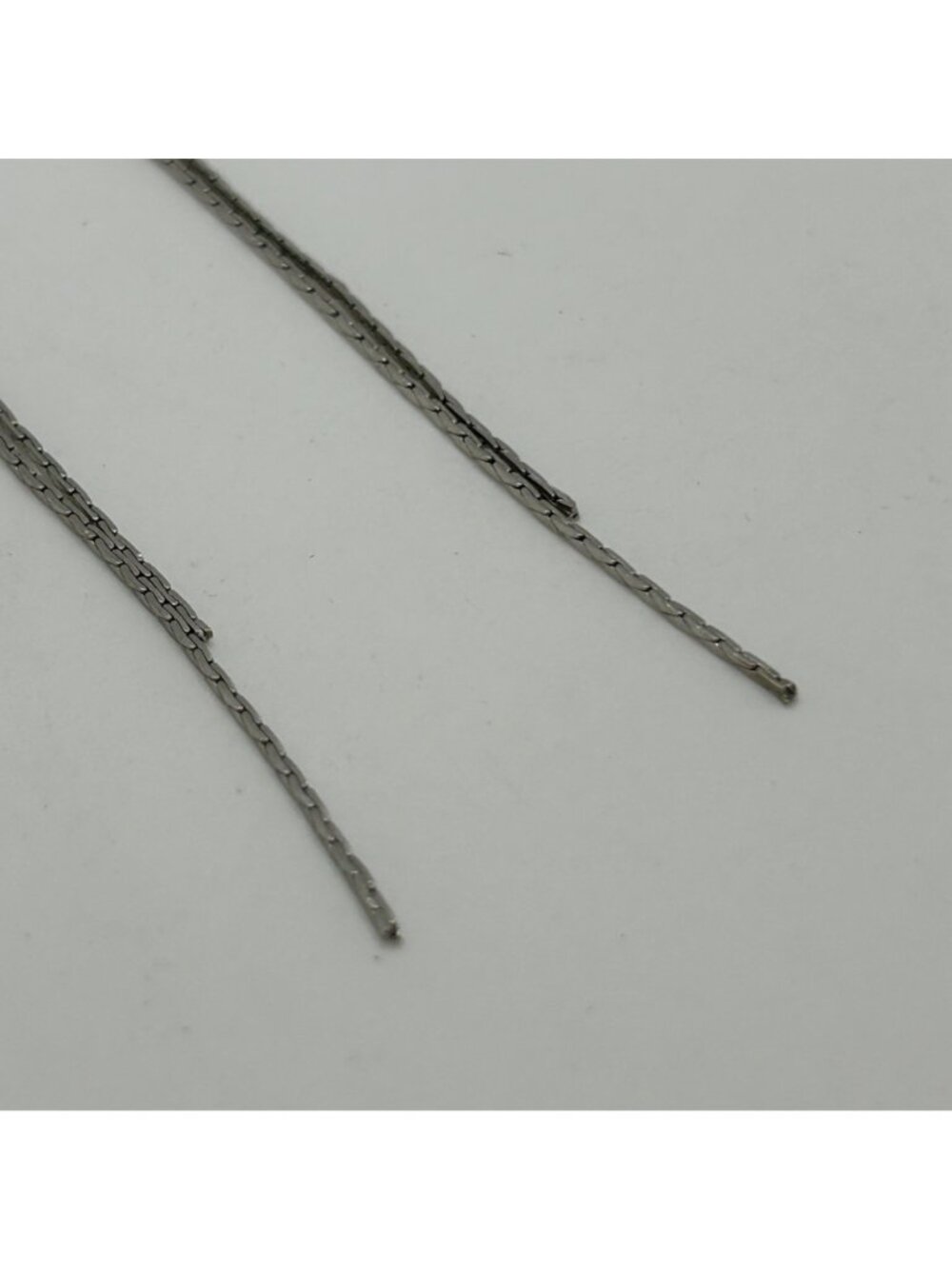 Long Silver Tone Chain Dangle Earrings Linear 5" Drop Tassel Minimalist Jewelry - Picture 9 of 10
